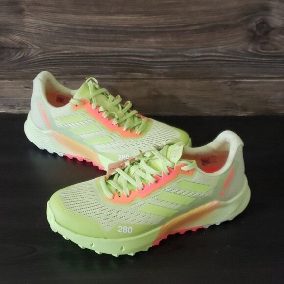 New Adidas Terrex Agravic Flow Womens Trail Running Sneakers Size 7 Outdoor Neon - Picture 2 of 10